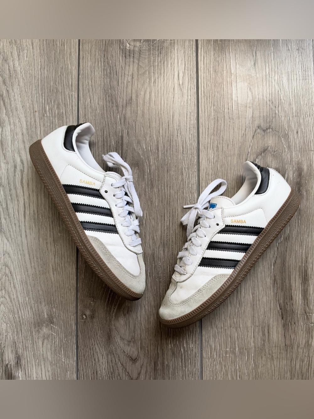 Adidas Samba OG White Black Gum Sneakers Men’s 6 Women’s 7